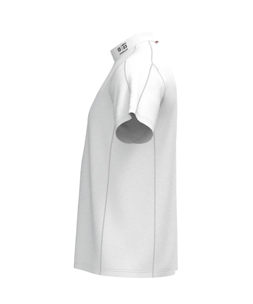 Ping Apparel Men's Short Sleeve High Neck Shirt [AddElm Series] (ADD.03 Technology) / Golf Undershirt / 621-3268807 030_White, Size S