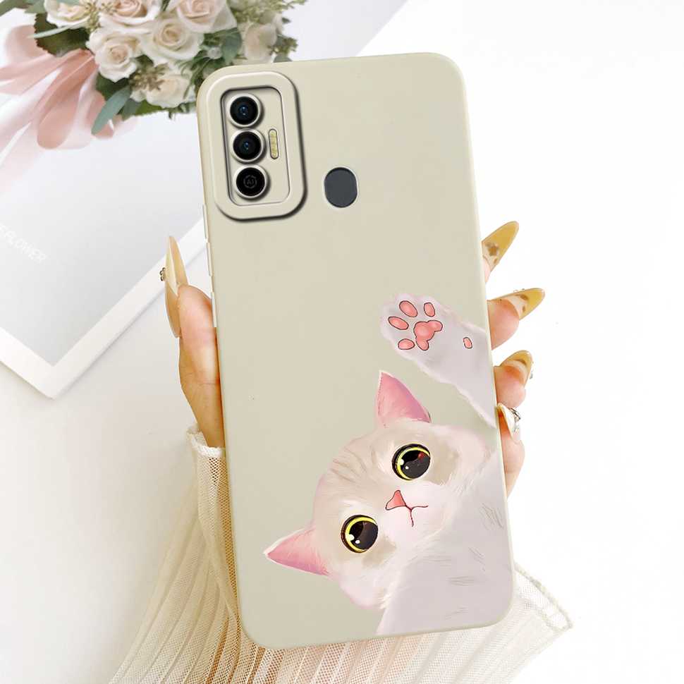 Cover For Tecno Spark 7 2021 Cute Rabbit Casing KF6 KF6j Soft Silicone Casing For Tecno Spark 7 Spark7 Back Cover Coque