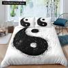 Yin Yang King Queen Duvet Cover Mandala Bohemian Bedding Set Retro Lotus Tai Chi Bagua Comforter Cover Chinoiserie Quilt Cover