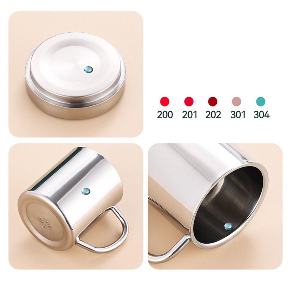 Stainless Steel Drinking Water Cup Double Wall Travel Tumbler Jug Lightweight Coffee Mug  Outdoors