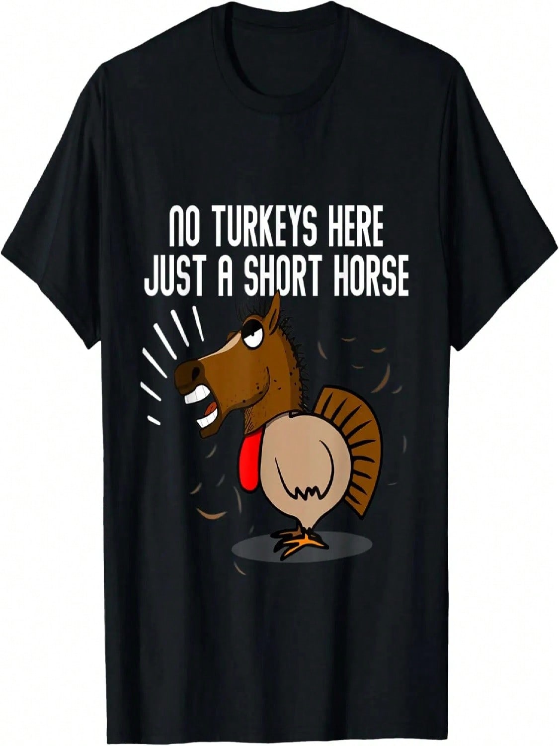 Turkey Disguise Horse Funny Thanksgiving Novelty T-Shirt S разноцветный