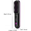 Electric Cordless Hair Straightener Brush, Portable Straightening Brush for Travel, Mini Electric Anti-Scald Hot Comb, Fast Finish with Smooth, Shiny