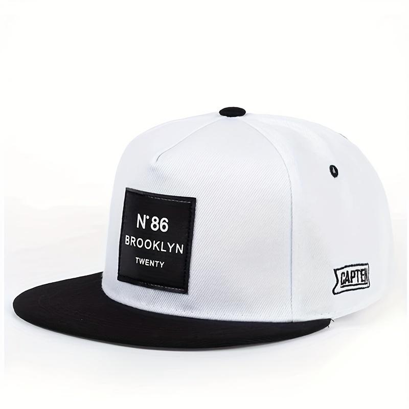 1pc Unisex Sports Baseball Cap for Men & Women With Alphabet Silicone Label Dad Hat - Stylish Flat Brim Snapback Trucker Cap