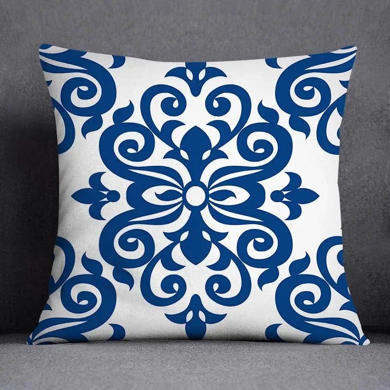 Blue Sailor Mermaid Marine Home Decor Pillowcase Square   Office  Cushion Cover