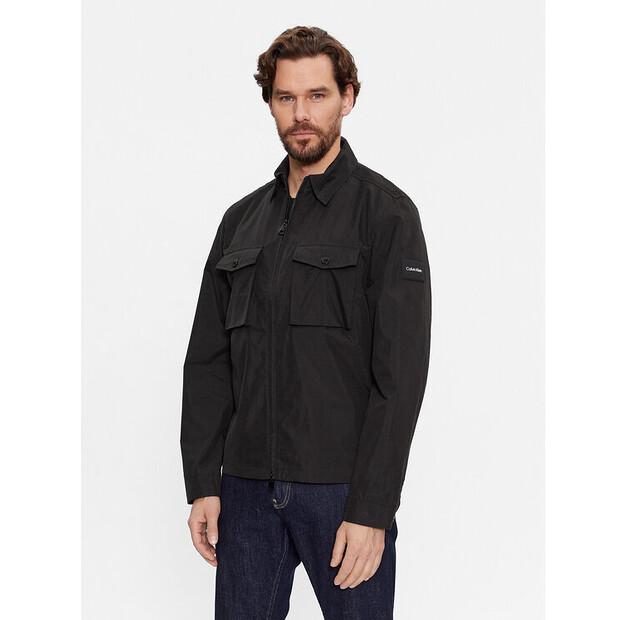 

Демисезонная куртка Calvin Klein из переработанного материала, легкая рубашка, куртка K10K107136, черная, стандартный крой S