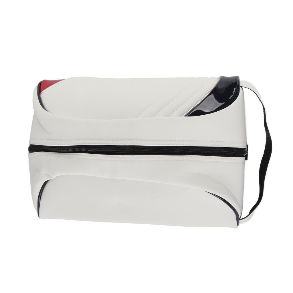PU-läder Golfskoväska Hemma Resa Dammtät Förvaringsväska Tillbehörsväska Vit