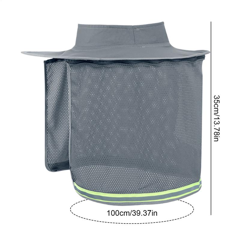 Hard Hat Sun Neck Shield Hardhat Full Brim Neck Sunshade Cover High Visibility Construction Safety Helmets Protection Attachment