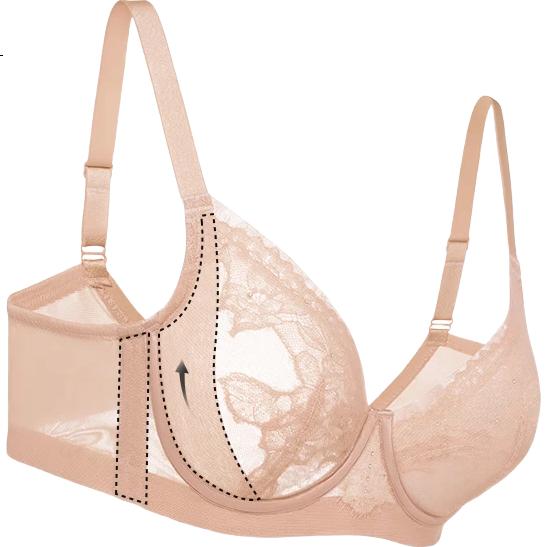 Aimer Women's Underwear, Spring And Summer Lightweight Breathable Mesh, Sexy Lace, Minimizes Appearance of Large Breasts