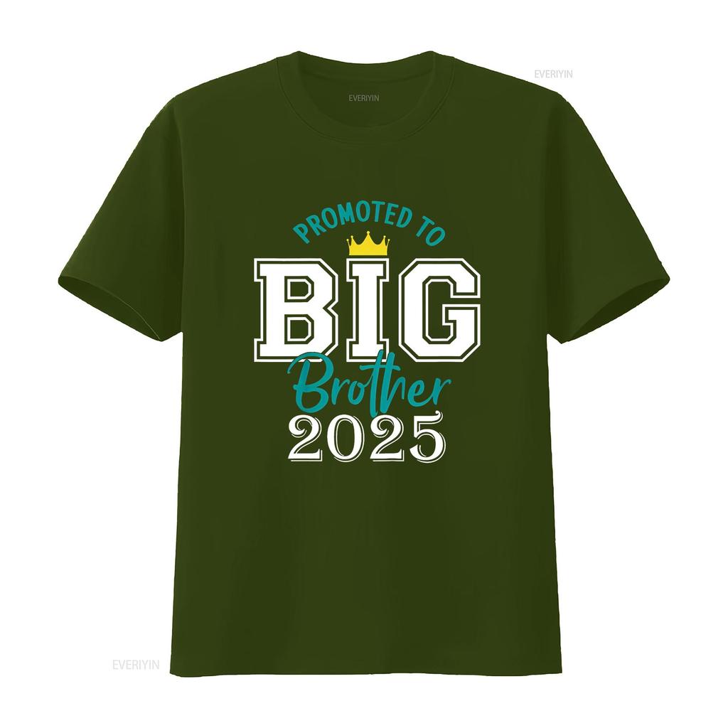 Kids Fun Promoted to Big Brother New baby Older sibling 2025 T Shirt vintage Washed homme Stylish Comfortable Unisex Casual