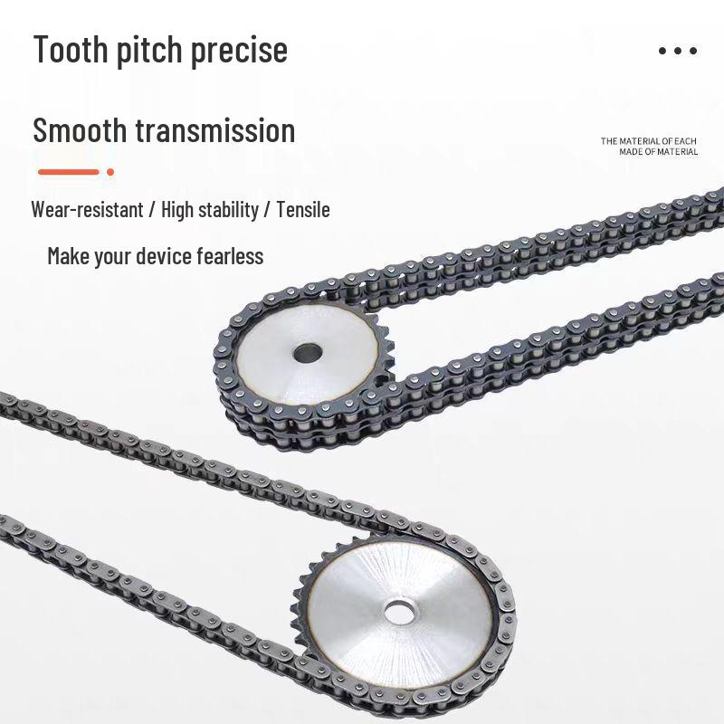 Double Row Industrial Transmission Chain with Single Row Sprocket for Large Chains