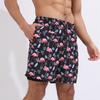 Crazy Muscle Summer Men's Printed Double Layer Plus Size Beach Shorts
