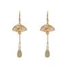 Elegant Chinese Style Tassel Fan Earrings - Unique Retro Design