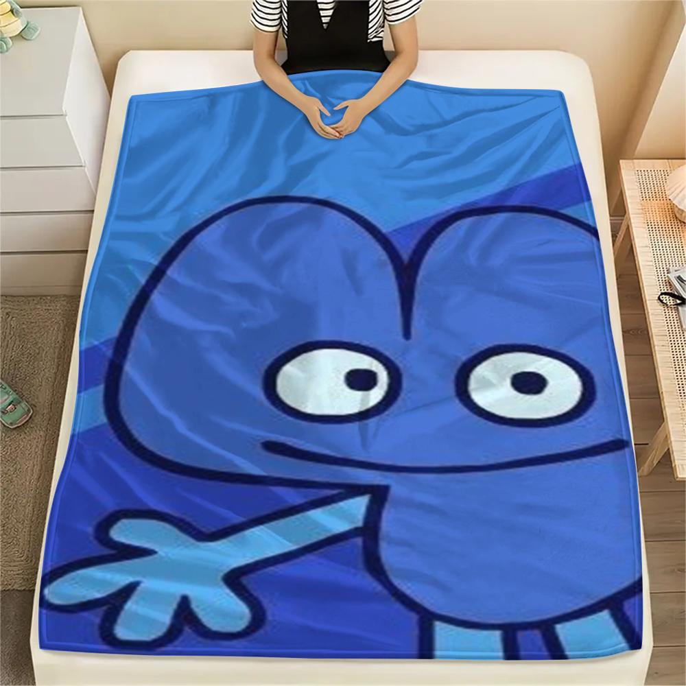 1Pc BFDI Game Print Flannel Blanket, High quality Comfortable for All Seasons, Home Decor, Warmth and Comfort, Perfect for Christmas Gifts 08