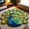 Peacock Floor Mat 3D Realistic Pattern Bathroom Mat Quick Dry Floor