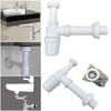Plastic Anti-Odor Siphon White Flexible Sink Trap Adjustable Adjustable Siphon  Plumbing System