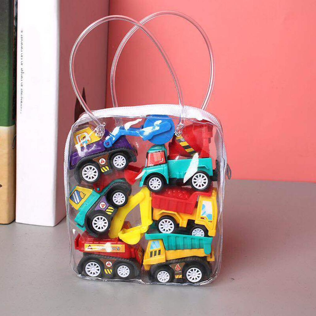 6PCS Pull Back Toy Car Kit Enamelled Anti Shock Pull Back Toy Play Set for Kids Toddlers Children Shop Truck
