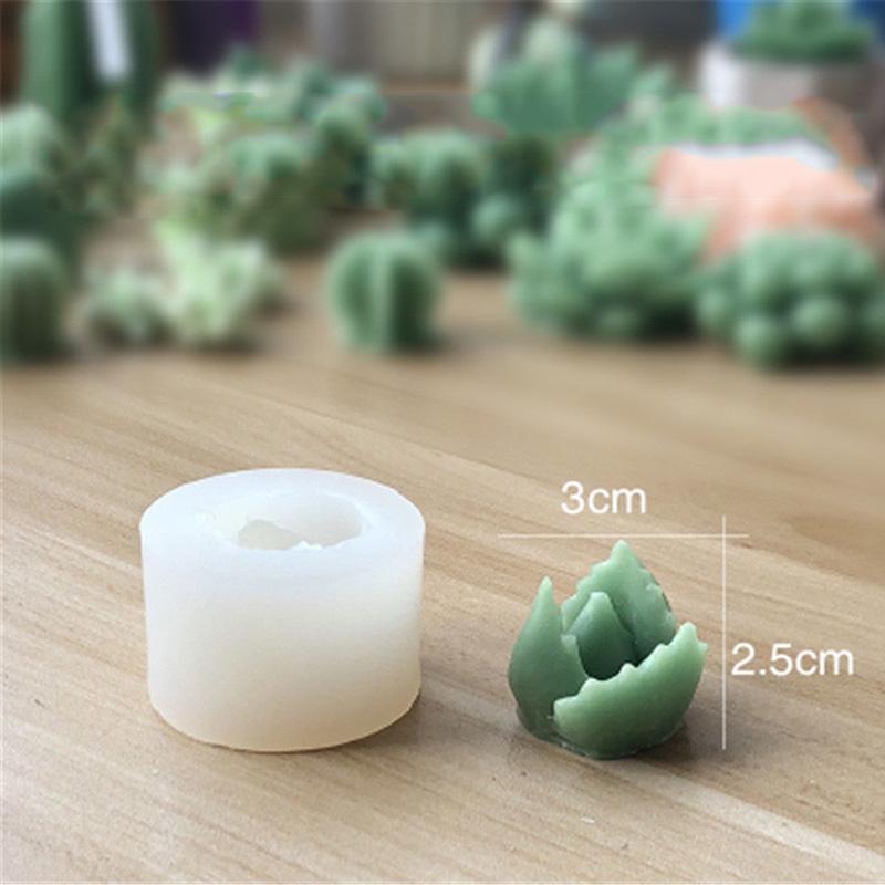 3D Cactus Succulents Silicone Mold For Jelly Chocolate Ice Making Cake Baking Gypsum Wax Concrete Candle DIY Resin Art Mould