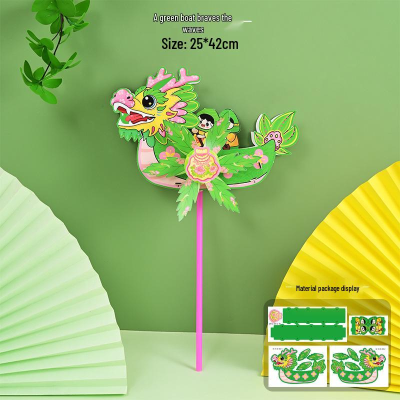 Children's Dragon Boat Festival Windmill DIY Craft Kit - Creative National Trend Toy & Kindergarten Gift