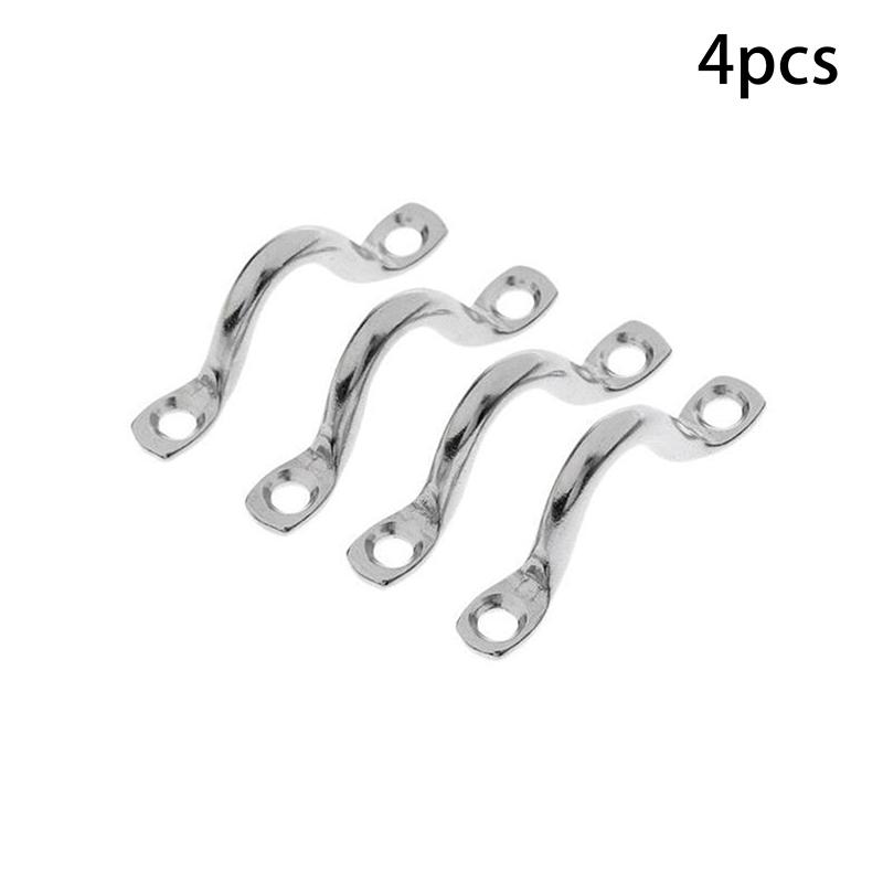 2/4Pcs Handle 5Mm Stainless Steel Wire Eye Strap Boat Marine Tie Down Fender Hook Canopy Engines Accessories