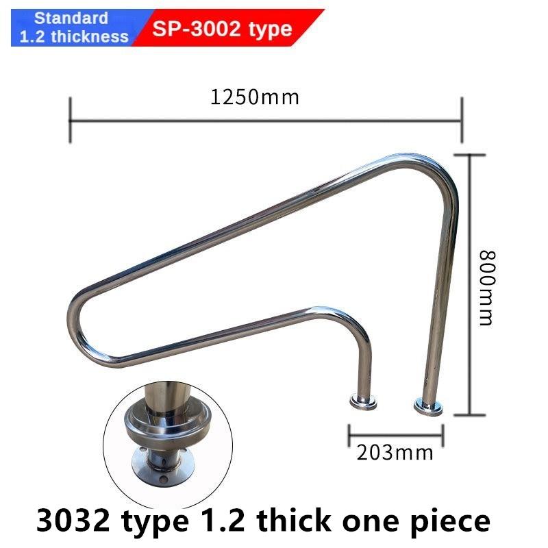 Thickened 304 Stainless Steel Swimming Pool Handrail Corrosion Resistant Ultra Strong Load-bearing Staircase