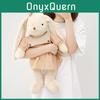 Lily Rabbit Plush Toy Large Sleeping Pillow Gift With Checkered Dress And Bow Decoration For Girls And Kids