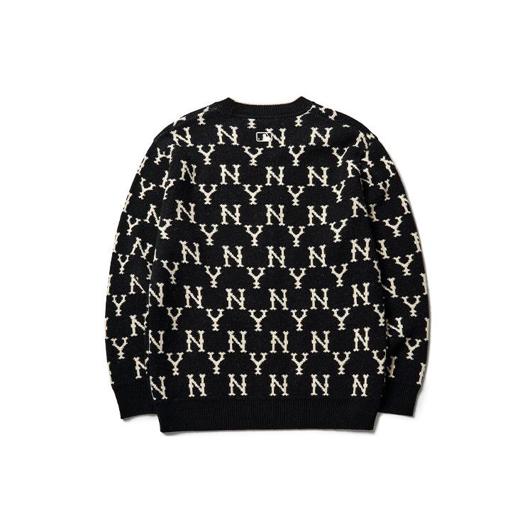 MLB New York Yankees Sweaters Unisex Black V neck Moderate Cardigan 3AKTM0114-50BKS