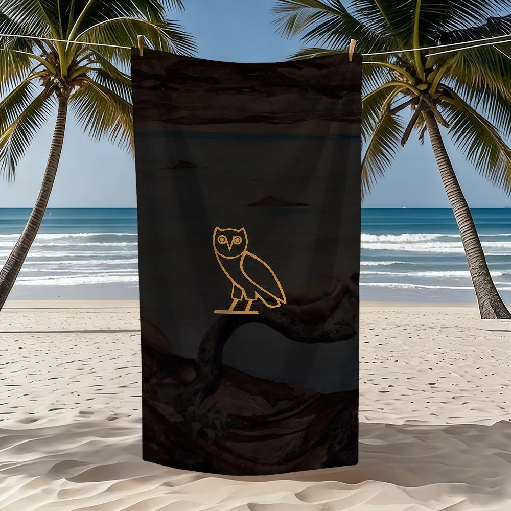 D-DrakeS O-Ovo O-Owls Towel Textile Bathrobe Beach Quick-Drying Lightweight Portable Camping Swim Pool Travel