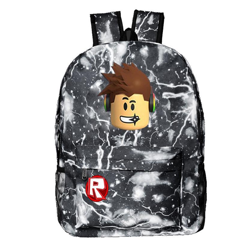 

School Kids Backpack Bag Students Boys Bookbag Travelbag Handbags #4 Black-LittleR