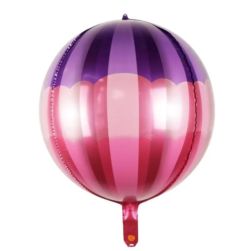 

10Pcs 22 Inch 4D Rainbow Aluminum Film Balloon Birthday Party Three-dimensional Round Aluminum Foil Ball Wedding Decoration 10Pcs&as the picture