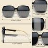 Outdoor UV400 Sunglasses Gradient Square Decoration Large Frame Ins Trending Sunglasses 2026 Oversize Fashion Glasses