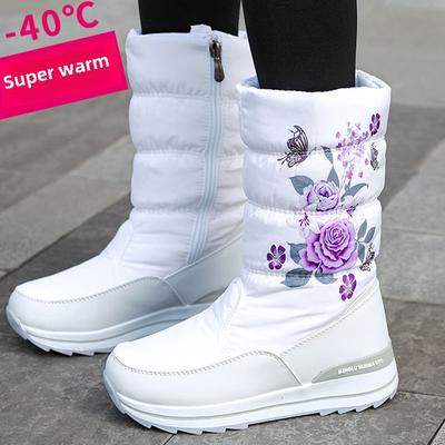 Women Snow Boots Platform Winter Boots Thick Plush Waterproof Non-slip Boots Women Winter Shoes Warm Fur Botas