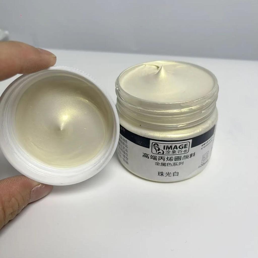Pigmento Acrilico Metallizzato Perlescente da 100 ml Impermeabile Protezione Solare Pittura Murale Pittura con Foglia d'Oro Decorazione Linea