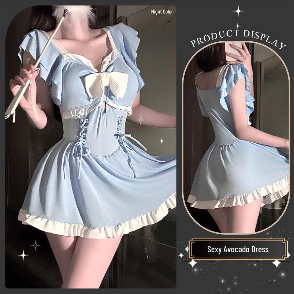 Jin Xiao High-End Avocado Dress Style Swimwear - Sexy, Sweet, and Conservative Belly Covering Design