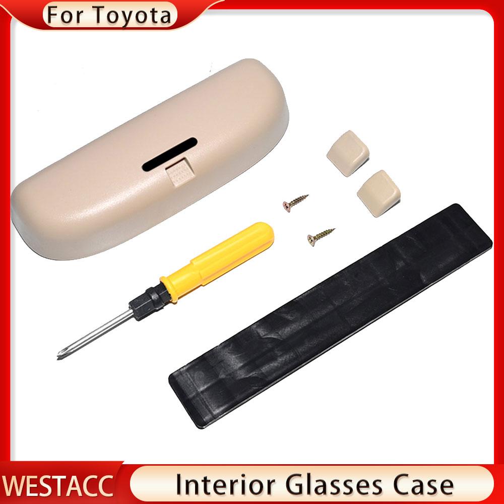 Support de lunettes de soleil de voiture ABS, boîte de rangement pour lunettes de soleil pour Toyota Corolla Yaris Vios, support de clip de lunettes, organisateur