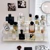 ACSTORi Perfume Storage Figure Display Telescopic Cosmetic Storage Adjustable Height Clear PET TPR Mat No Installation Perfume Organizer Rack, Stand,