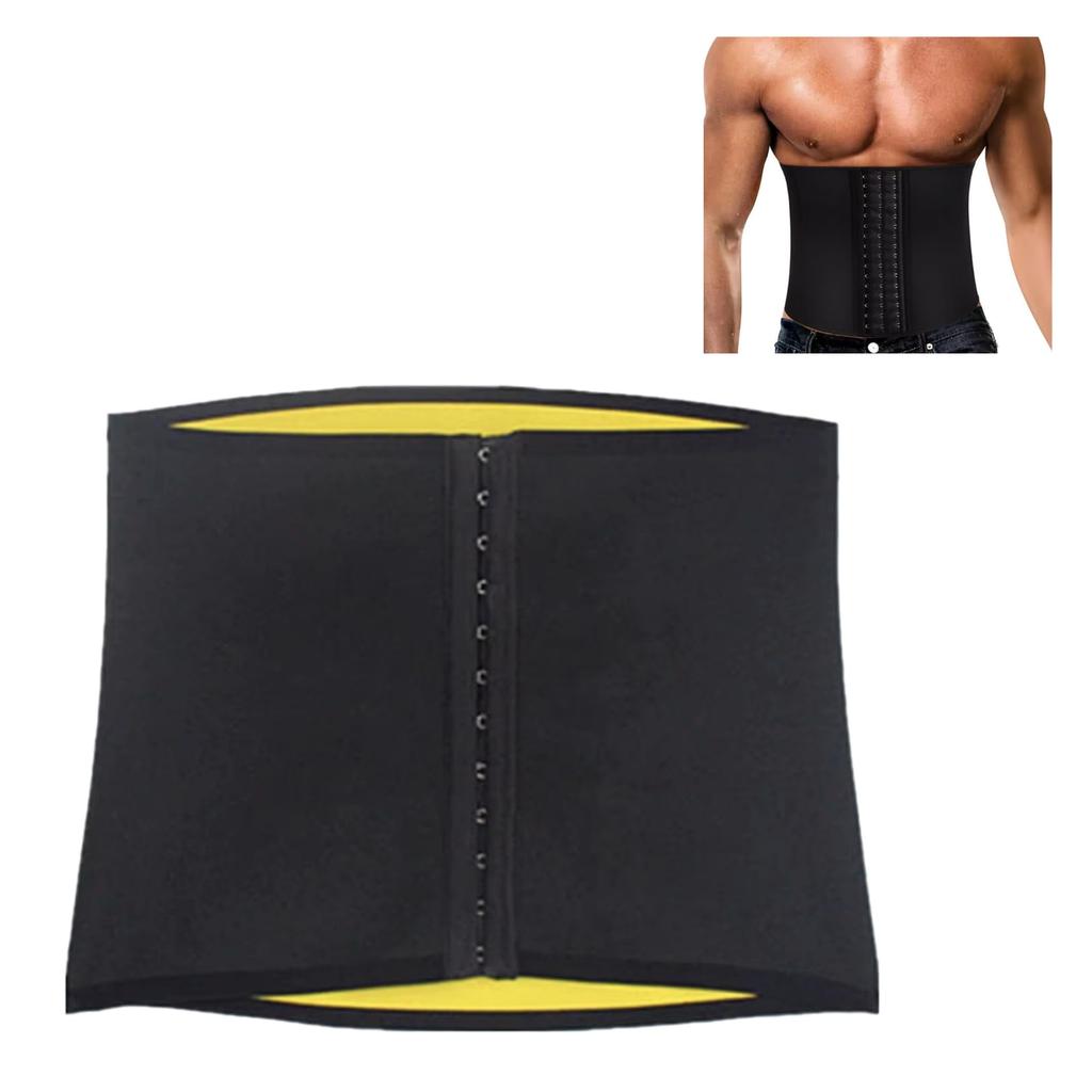 PLEAVIT Men's Waist Belt, Corset, Waist Shaper, Muscle Training Support Belt, Diet Training, Core Strengthening, Size L