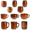 Wooden Cups Handmade Wood Handle Cups Handle Beer Coffee Milk Tea Mug Handmade Natural Kitchen Bar Drinkware Cup