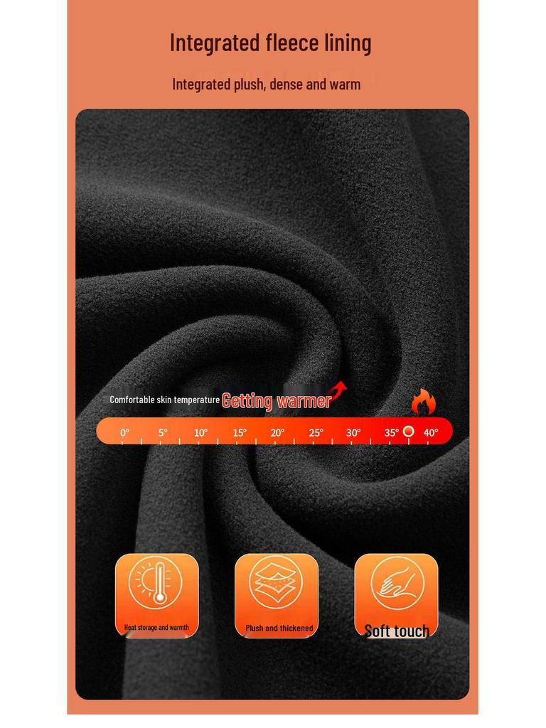 2025 Autumn-Winter Men's Plus Size Velvet Thick Sweater, Casual Round-Neck Warm Knitwear