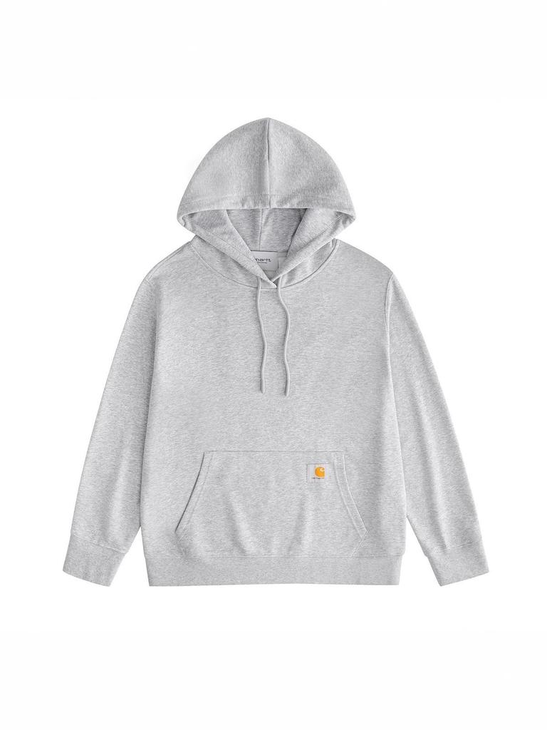 Unisex Classic Solid Color Logo Embroidered Hoodie