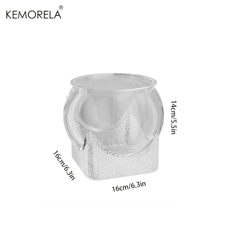 1PCS Round Shatterproof & Scratch-Resistant High-Transparency Fish Tank - Small Desktop Hydroponic Goldfish Tank for Office Home