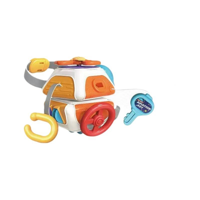 

Baby Busy Board Cube Montessori Sensory Toys for Toddler Educational Learning Activities Travel Toy Lock Box Fine Motor Skill