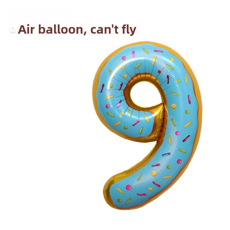 

32-Inch Birthday Party Decoration Balloons Number Design Ice Cream Cartoon Balloons Props Outdoor Festive Celebration Balloons