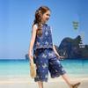 ASK JUNIOR Girls' Summer Sleeveless Top & Capris Set