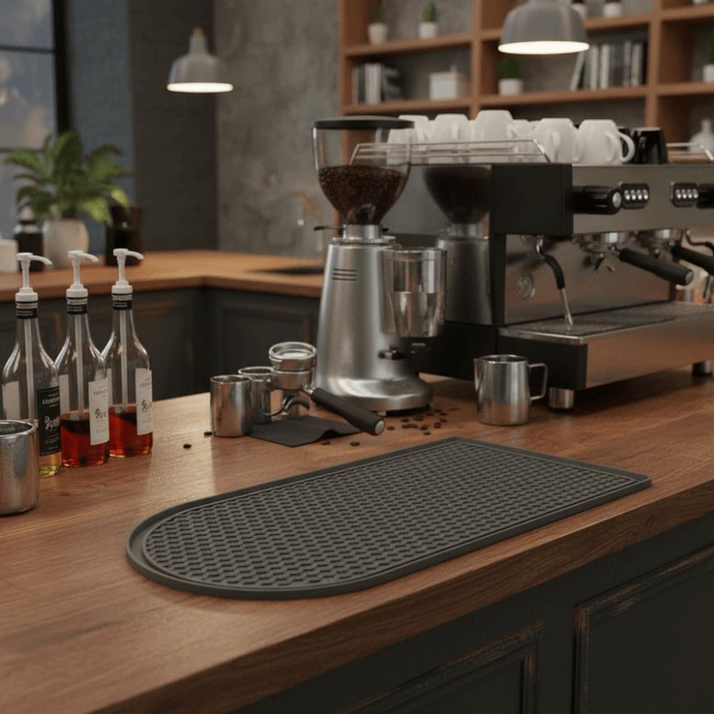 Non-slip Coffee Maker Tray Wear-resistant Coffee Bar Mat Silicone Coffee Machine Mat  Home