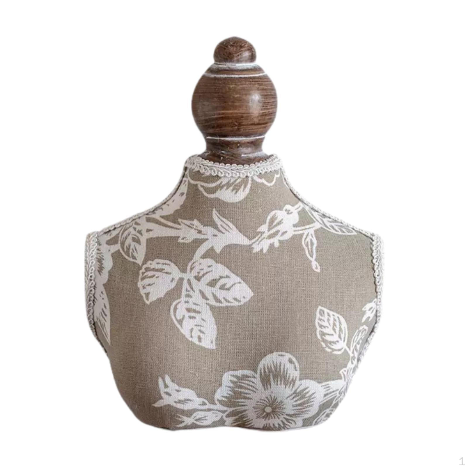 

Подставка-манекен для демонстрации ювелирных изделий, органайзер для бюстгальтеров, для ожерелий, модель для розничных полок, выставок, шоу 18x22cm with Flower