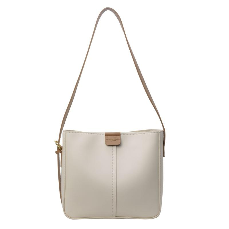 Women's New Solid Color Bag Large-capacity Commuter Messenger Bag Versatile Shoulder Bag