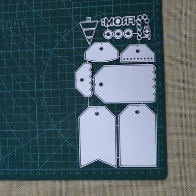 Metal Cutting Dies Label Tag Set DIY Scrapbooking Paper Craft Handmade Album Card Punch Art Die Cut