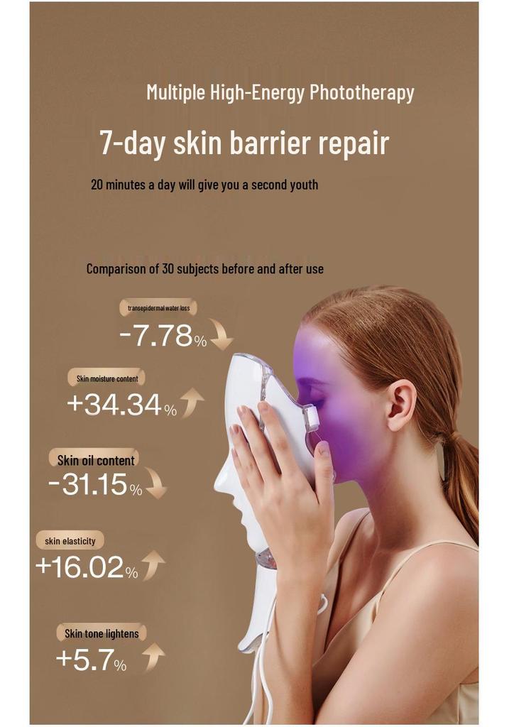 LED Spectrum Facial Care Mask with Neck Beauty Treatment