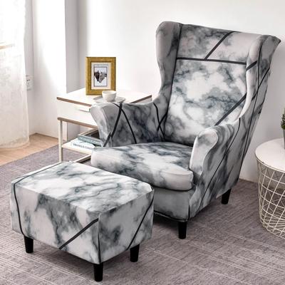 Stretch Wing Chair Cover Elastic Armchair Covers Wingback Sofa Slipcover with Seat Cushion Cover Furniture Protector Case