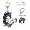Decorative Acrylic Keychain Charm for Bags, Backpacks, Keys and Purse Accessories